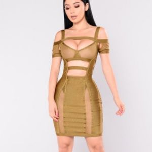 BRAND NEW Fashion Nova Tarah Dress - Olive